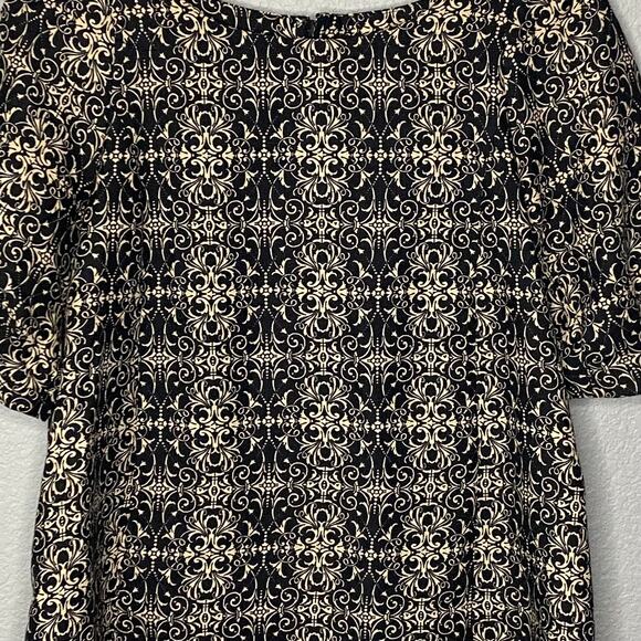 E Hyphen World Gallery PD Black & Gold T-Shirt Dress Size Medium - Picture 2 of 7